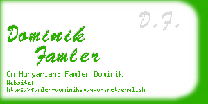 dominik famler business card